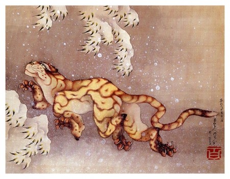 Hokusai - The Old Tiger in the Snow